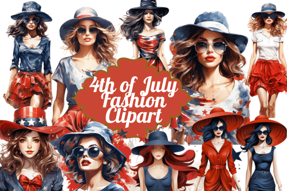 Celebrate with 4th of July Fashion Clipart
