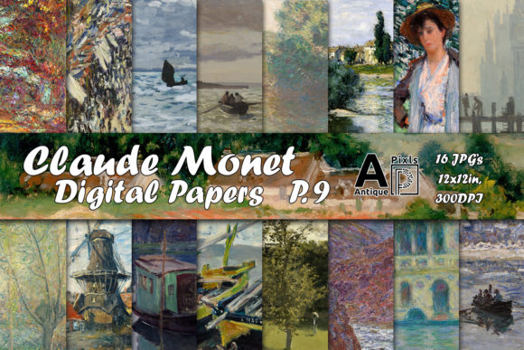 Claude Monet Paintings Digital Papers 9: A Practical Guide for Creators