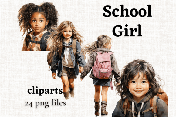 Cute Little School Girl with Backpack: A Visual Tool for Inclusive Education