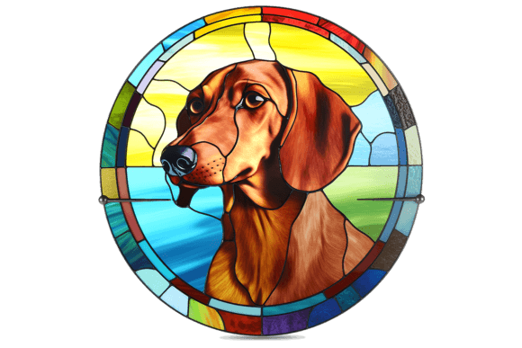 Dachshund Stained Glass Art for Creators
