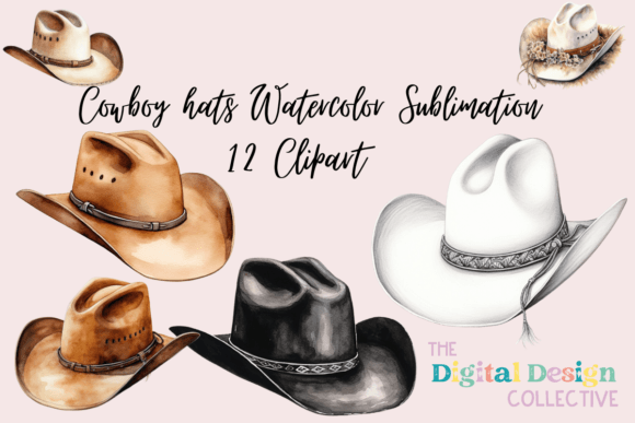 Elevating Your Creative Projects with Cowboy Hats Watercolor Clipart