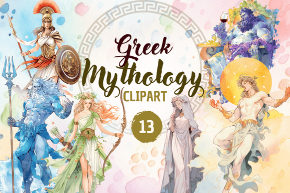 Evaluating Greek Mythology Olympian Gods Clipart for Creative Projects