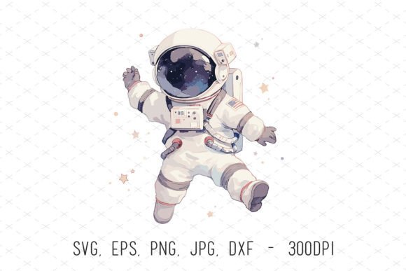 Integrating Watercolor Astronaut Space Clipart SVG into Your Creative Workflow