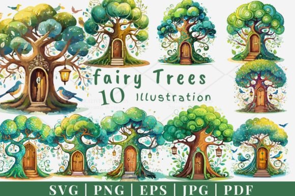 Unlocking Creative Potential with Fairy Tree Vector SVG 1S-75