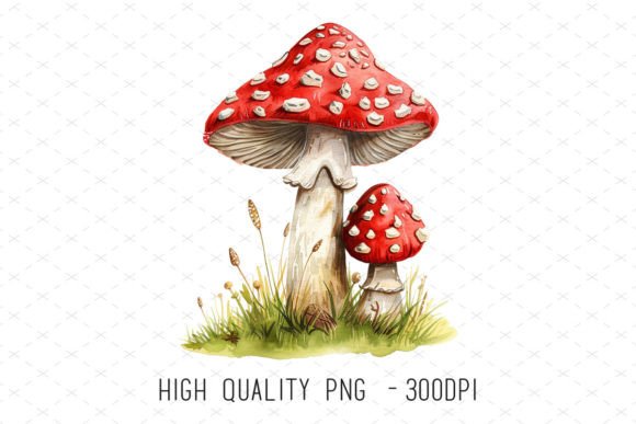 Unlocking Creative Potential with Toadstool Mushroom Watercolor Clipart