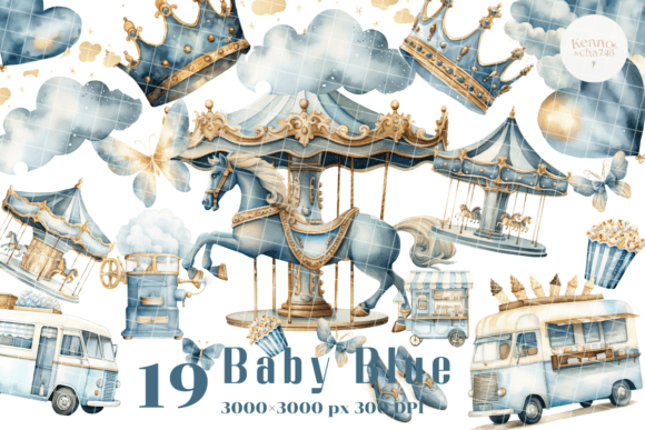 Vintage Carnival Clipart, Baby Blue: A Guide to Quality and Usability